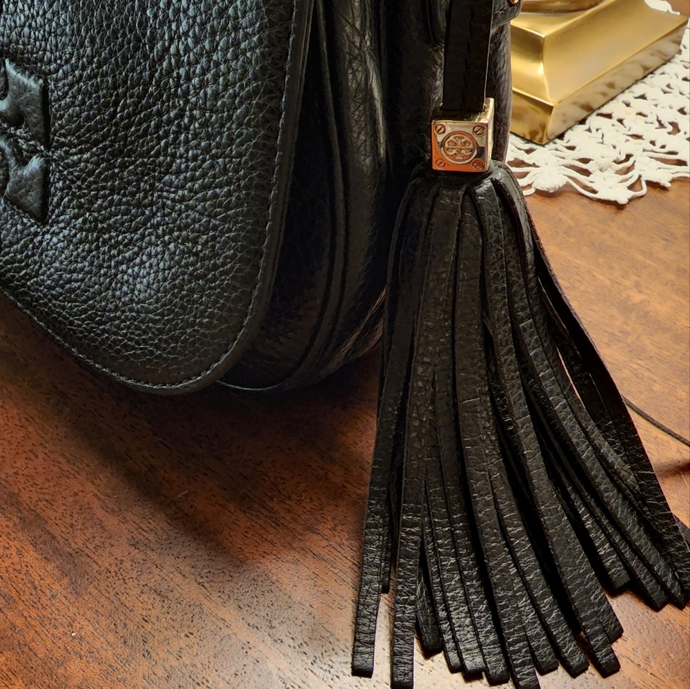 Tory Burch Small Black Crossbody Purse Gem